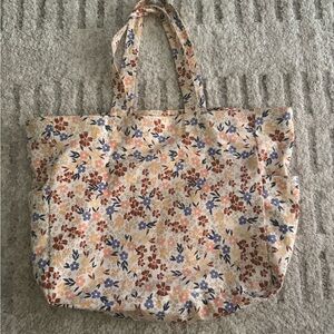Sonoma Floral Tote Bag - Cream and Multicolor